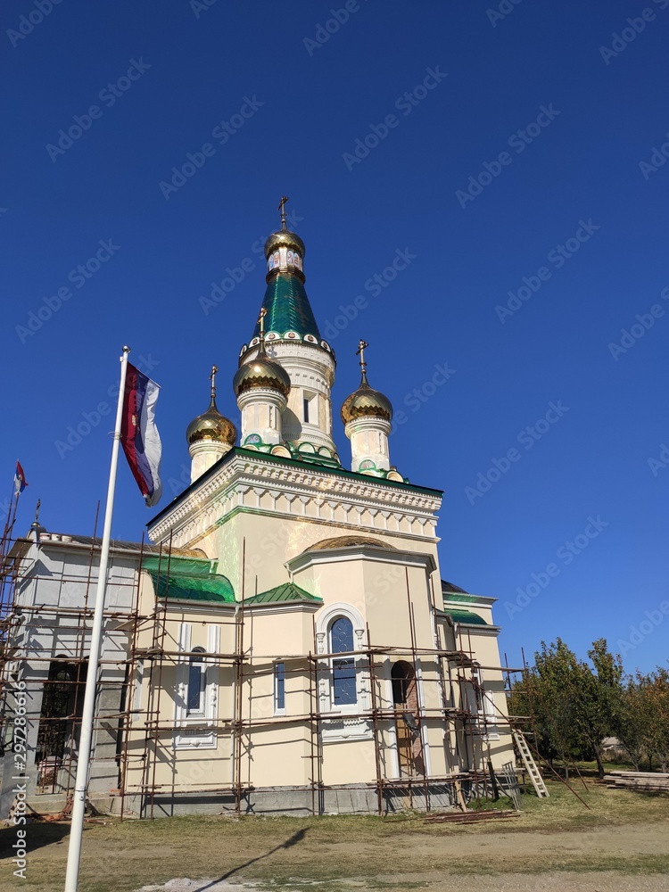 Fototapeta premium Sremski Karlovci Orthodox Church Russian style in Serbia