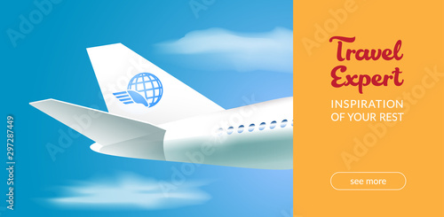 Poster for airlines company advertisement.