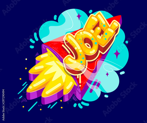 фотографія Joel name graffiti style on the rocket start