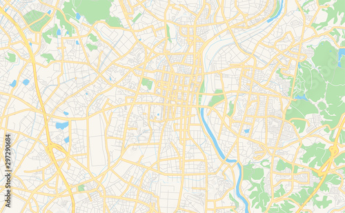 Wallpaper Mural Printable street map of Toyota, Japan Torontodigital.ca