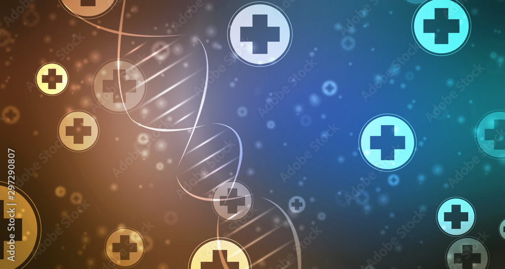 2d render of dna structure, abstract background 2d render of dna structure, abstract background