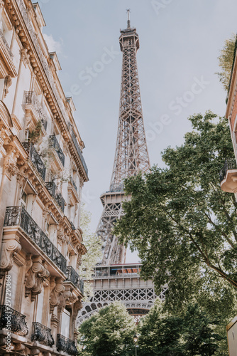 Paris Eiffel Tower in Paris, France. Eiffel Tower is one of the most iconic landmarks in Paris. © Ekaterina Belova
