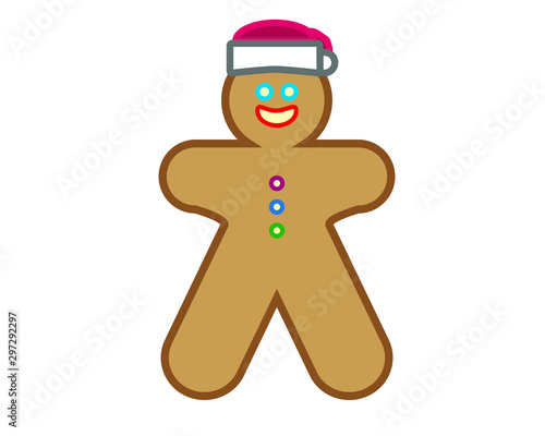 simple icon vector with gingerbread shape