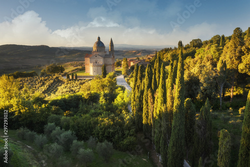 Photography Panoramic photo from the drone, Montepulciano.