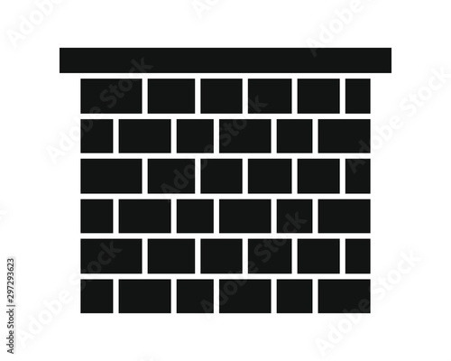 Brick pipe for the roof of the house. Element of building construction. 