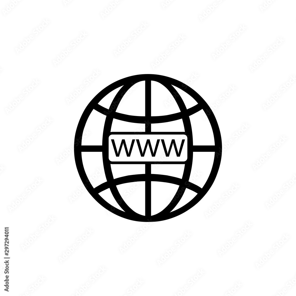 Website icon. Internet flat vector illustration isolated on white background Website icon. Internet flat vector illustration isolated on white background