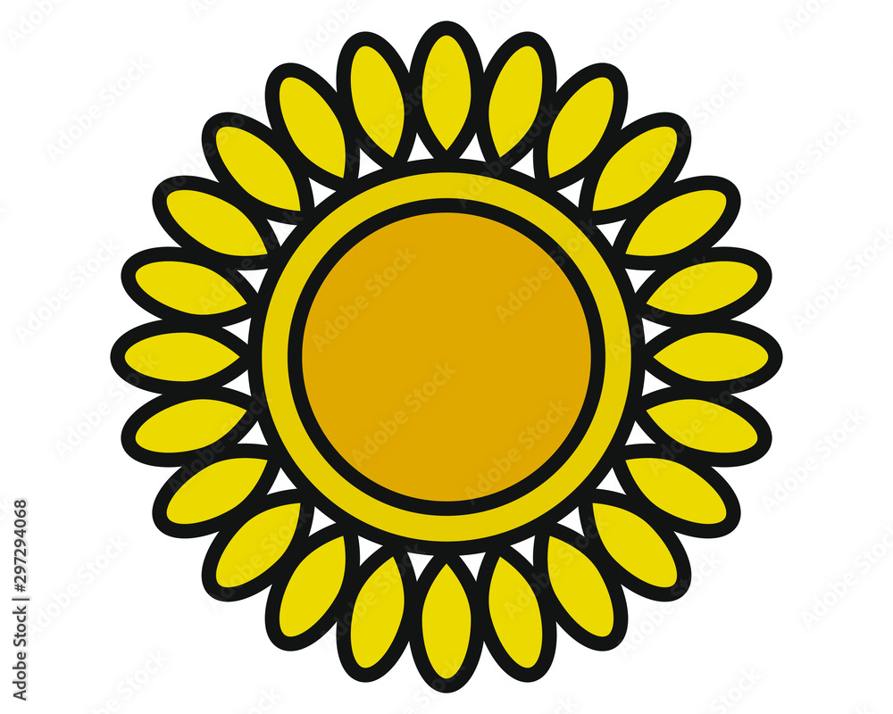 sunflower shaped simple icon vector sunflower shaped simple icon vector