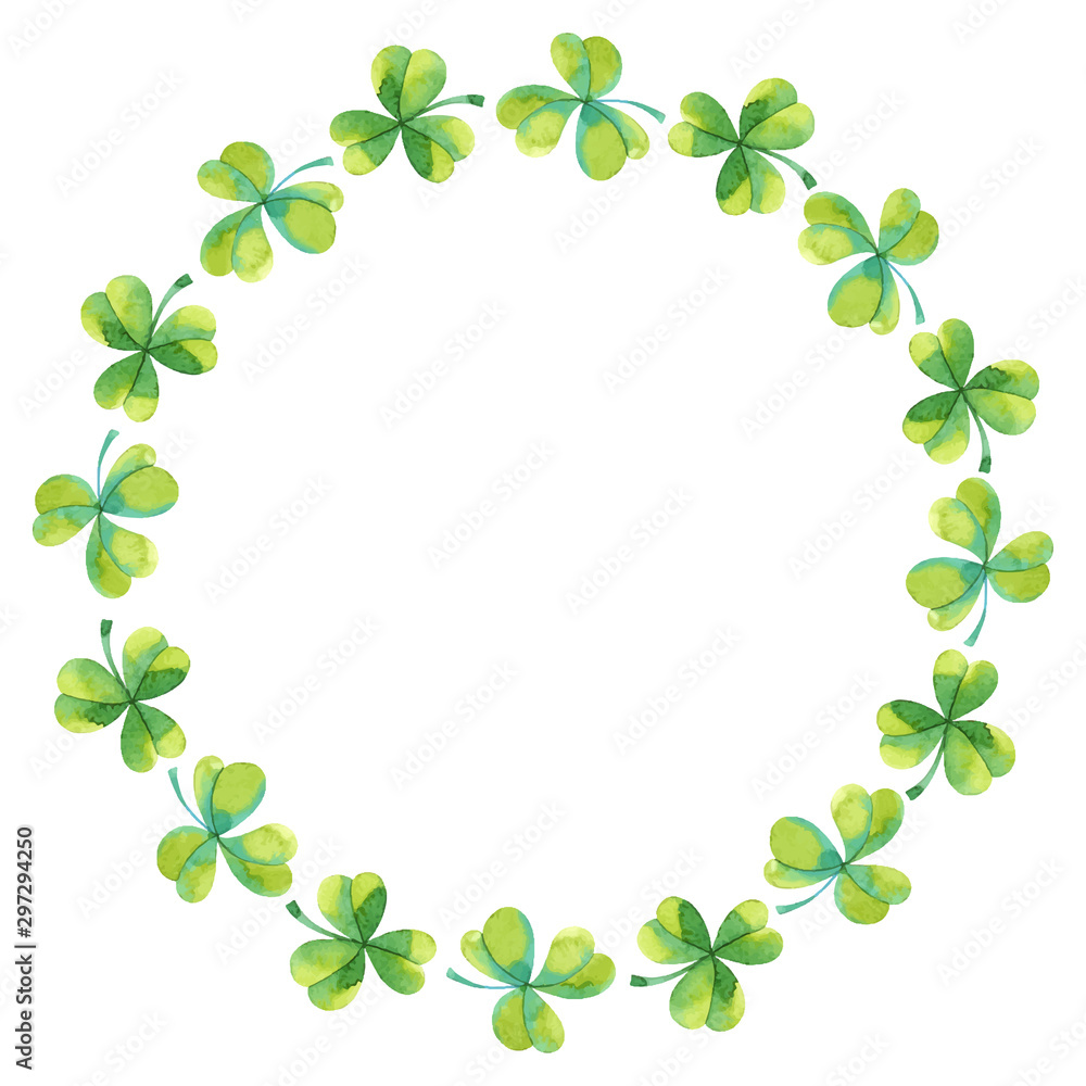 Vector isolated wreath for St. Patrick's Day Vector isolated wreath for St. Patrick's Day