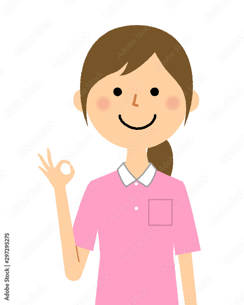 介護スタッフ　ホームペルパー　OKサイン