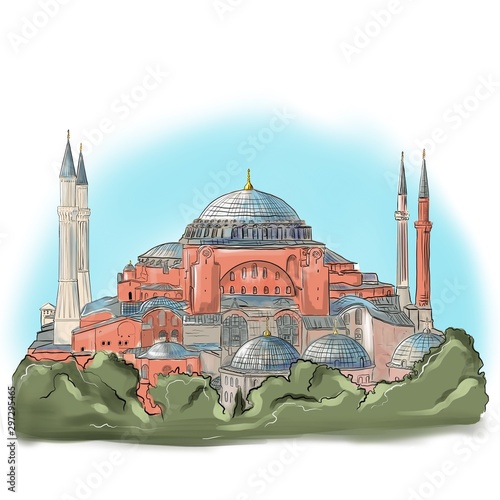 Fotografie, Obraz Hagia Sophia, museum