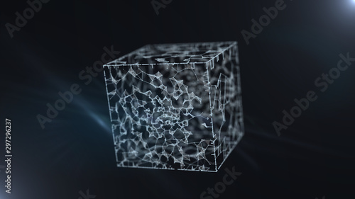 An extravagant cube form of artifact - mysterious Pandora s box.