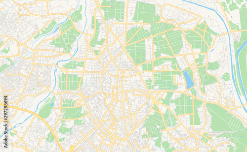 Printable street map of Kawagoe  Japan