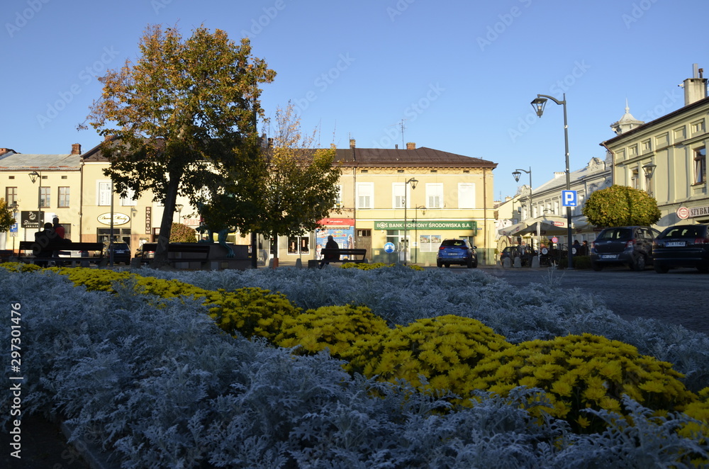 Mielec ,rynek ,kamienice w Mielcu ,zabytkowe kamienice Mielec , rynek w Mielcu