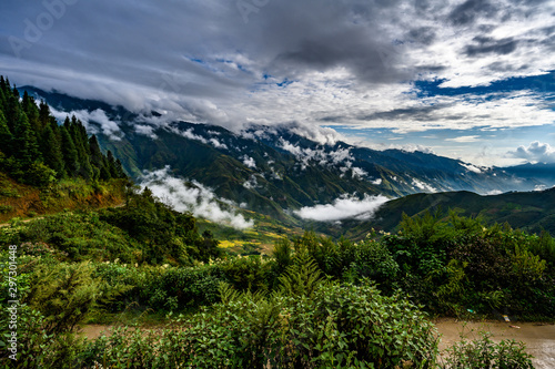 Mu Cang Chai  landscape terraced rice field near Sapa  northern Vietnam