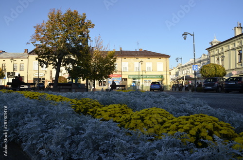 Obraz na płótnie Mielec ,rynek ,kamienice w Mielcu ,zabytkowe kamienice Mielec , rynek w Mielcu w salonie