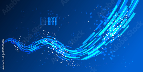 3D lines vector scientific or technical abstract background, future technology and science theme, dynamic motion elements design, template for ads or poster or cover.