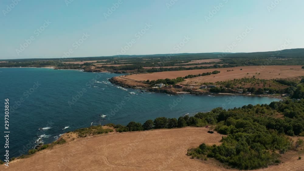 Aerial view of the coastline near Dolphin beach, Bulgaria Aerial view of the coastline near Dolphin beach, Bulgaria
