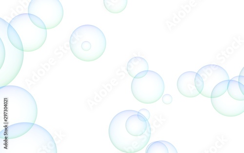 Light blue colored background with purple bubbles. Wallpaper, texture purple balloons. 3D illustration