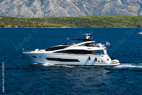 yacht floating on the adriaticsea photo