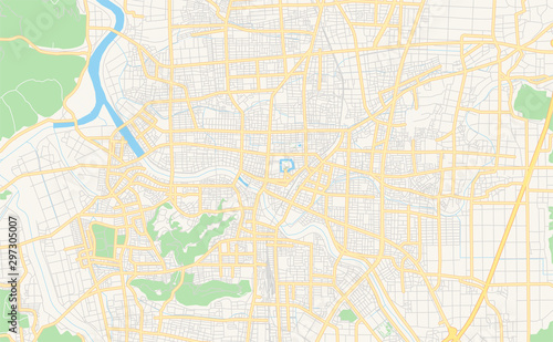 Printable street map of Fukui  Japan