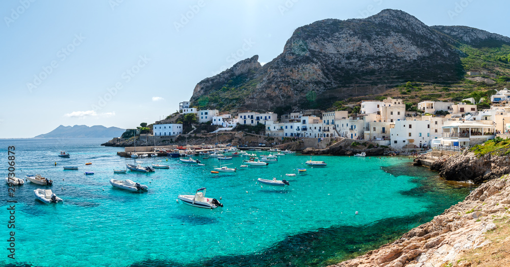 The sea of Levanzo, A small island of Sicily, Italy.