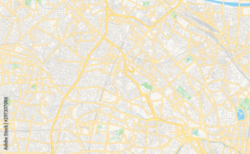 Printable street map of Toshima, Japan