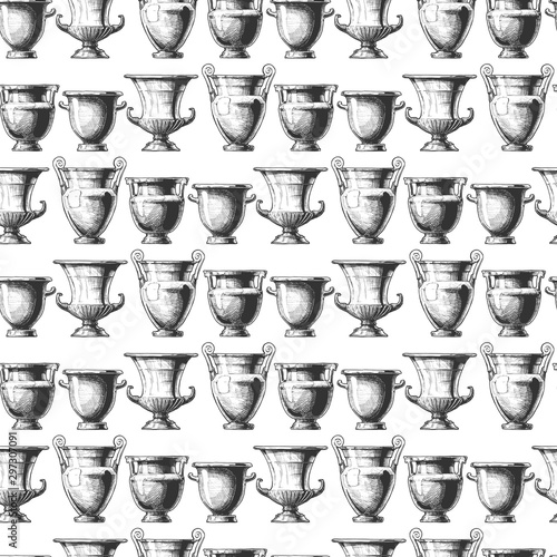 Pattern with greek vases.