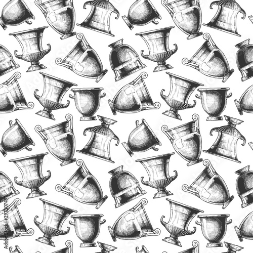 Pattern with greek vases.