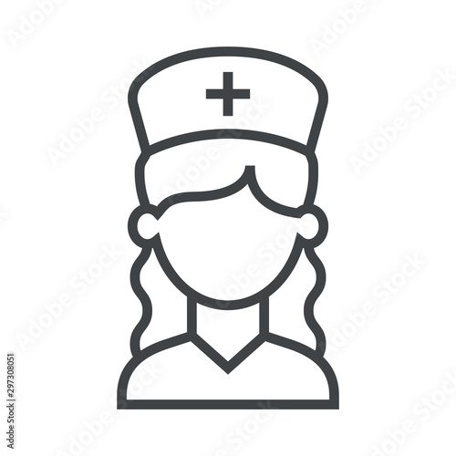 Line icon nurse