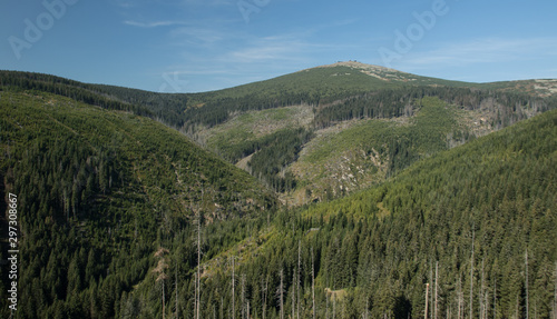 Snezka, highest peak of czech mountains, Krkonose