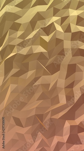 Abstract triangle geometrical orange background. Geometric origami style with gradient. 3D illustration