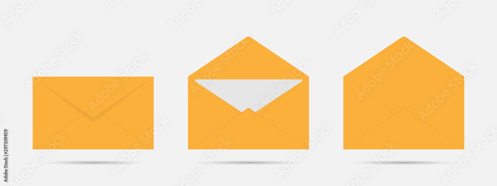 Vector mail envelope on white background Vector mail envelope on white background