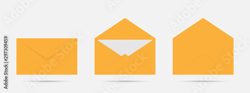Vector mail envelope on white background
