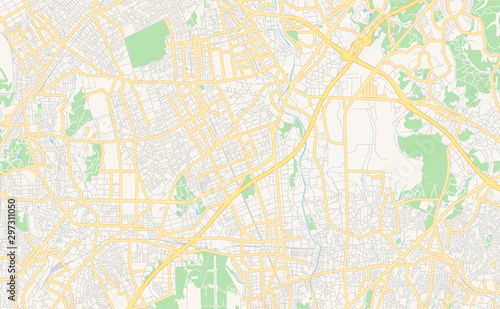 Fotografie Printable street map of Yamato, Japan