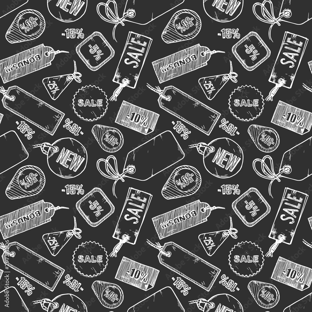 Pattern with sale labels Pattern with sale labels