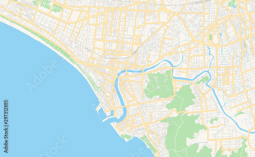 Printable street map of Numazu, Japan