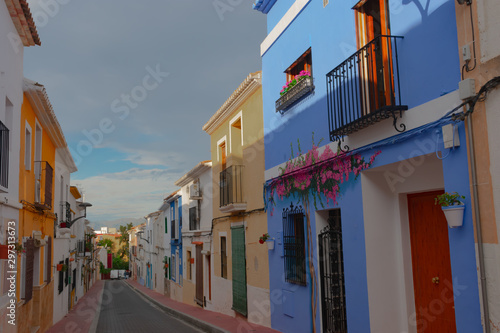 Old town of Denia city in Alicante, coastal and cultural tourist icon in Spain photo