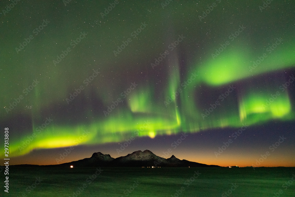 Aurora over Landegode in Nordland