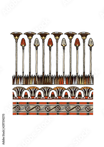 Set of  egyptian ornament