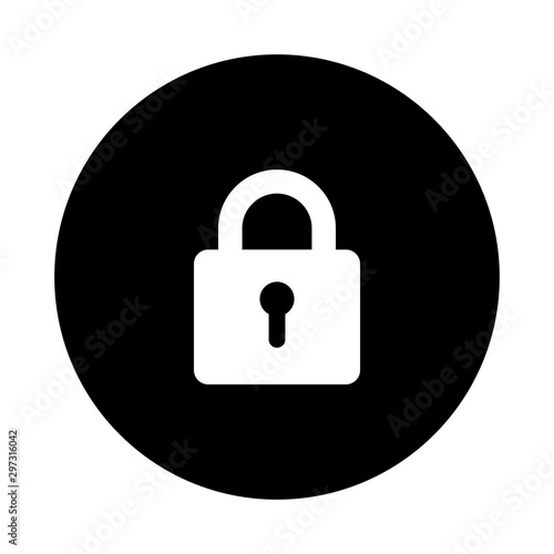protection sign, padlock, security icon vector