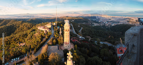 Sunset on Tibidabo, Barcelona, Spain