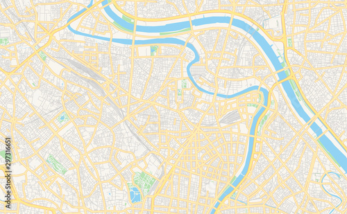 Printable street map of Arakawa, Japan