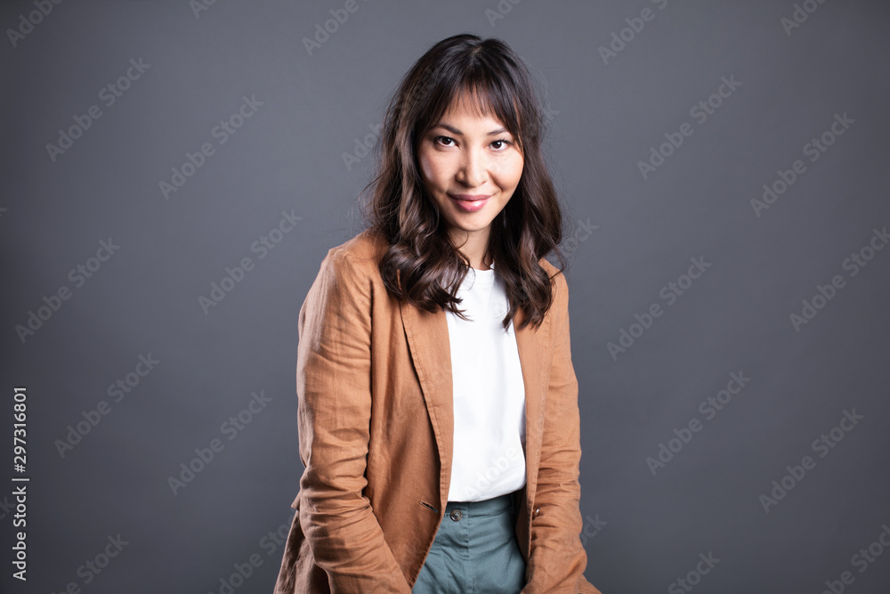 Young professional business woman staff leader confident. Young professional business woman staff leader confident.