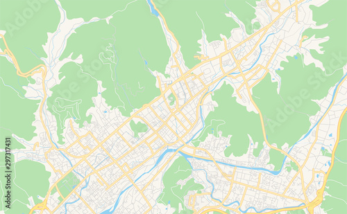Printable street map of Yamaguchi  Japan