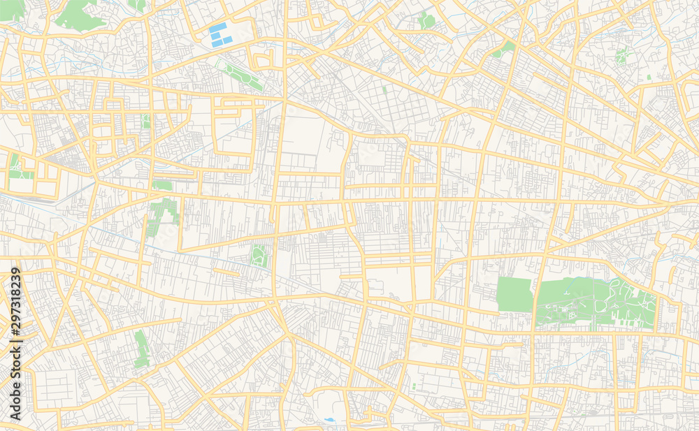 Printable street map of Kodaira, Japan