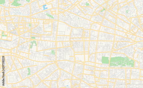 Printable street map of Kodaira, Japan