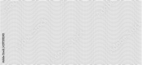 Wave dotted seamless background. Abstract pattern based on waved dots. Use it...