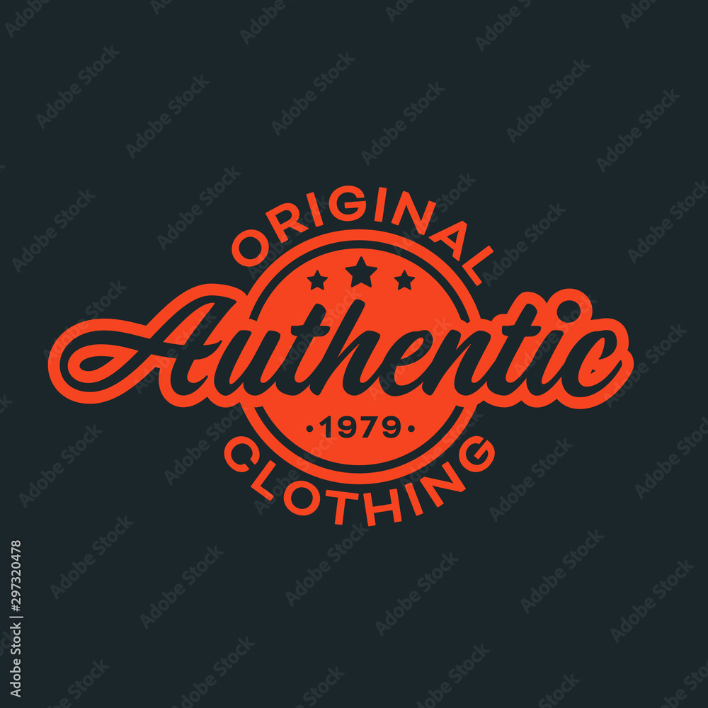 Vintage logo typography template in circle. Vector illustration.