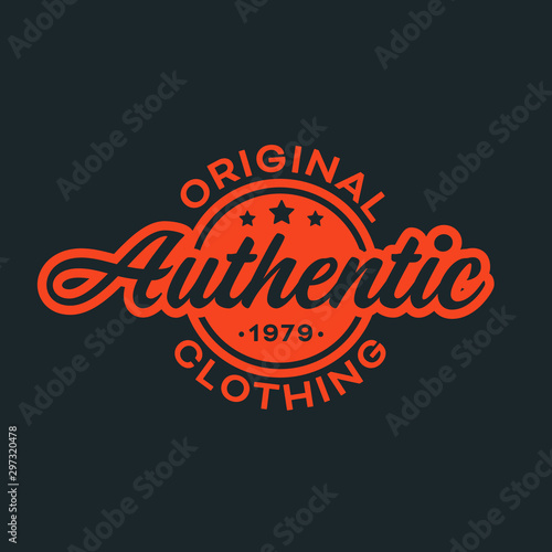 Vintage logo typography template in circle. Vector illustration.