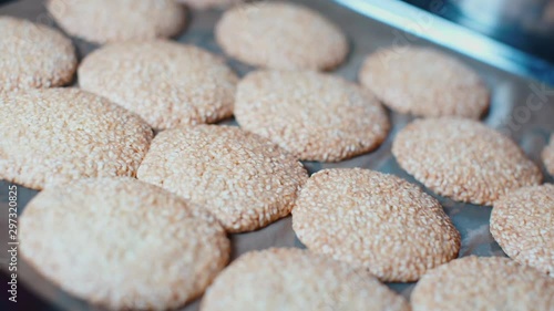 Close-up of cooked cookies for vegetarians photo